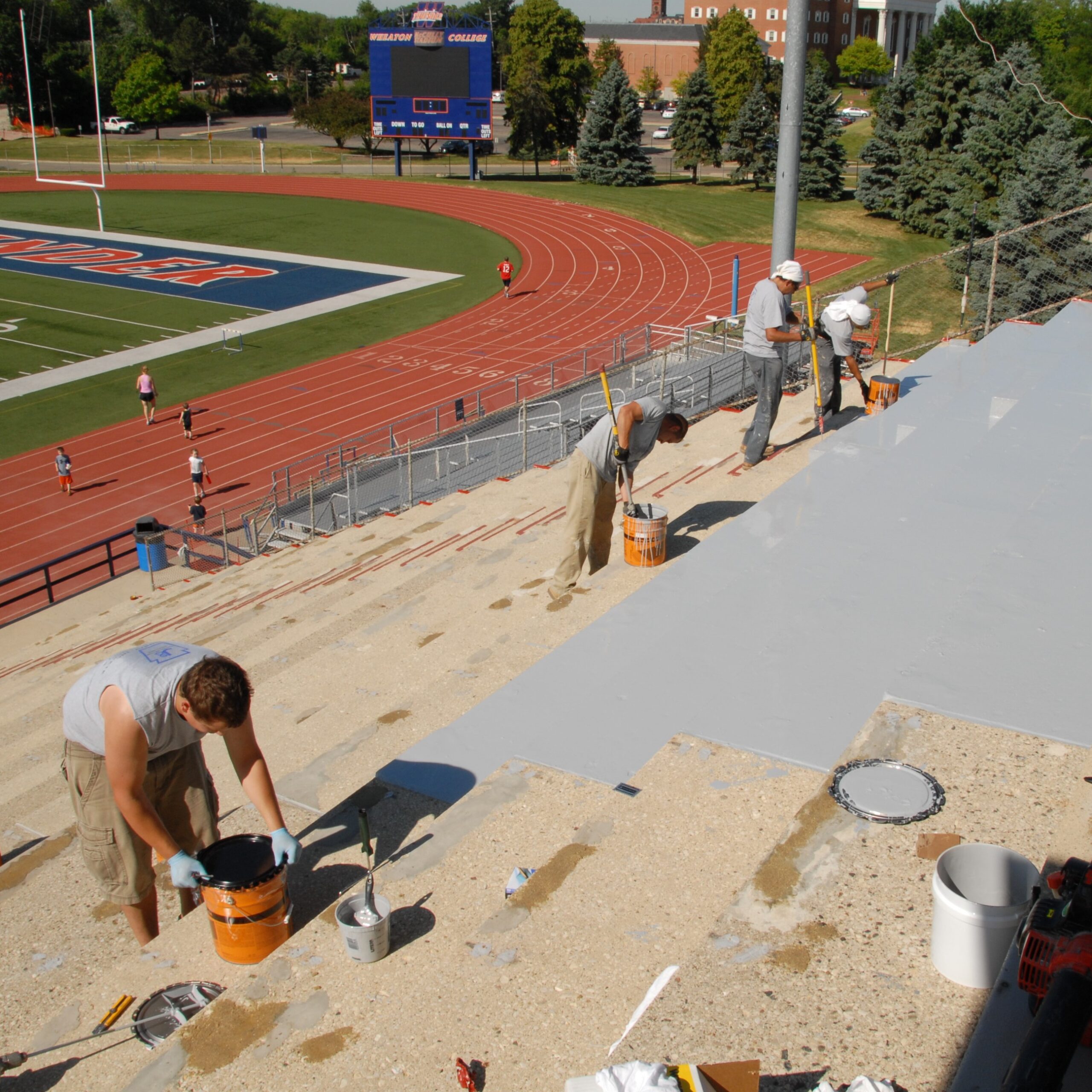 MC CULLY STADIUM WHEATON COLLEGE CONCRETE REPAIRS TRAFFIC COATING